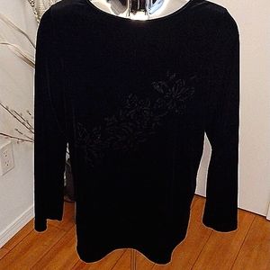 East West Velour glitzy top
